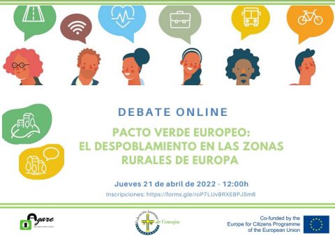 PACTO VERDE EUROPEO: El despoblamiento en las zonas rurales de Europa  Debate Online. 21 de abril de 2022 de 12:00 a 14:00