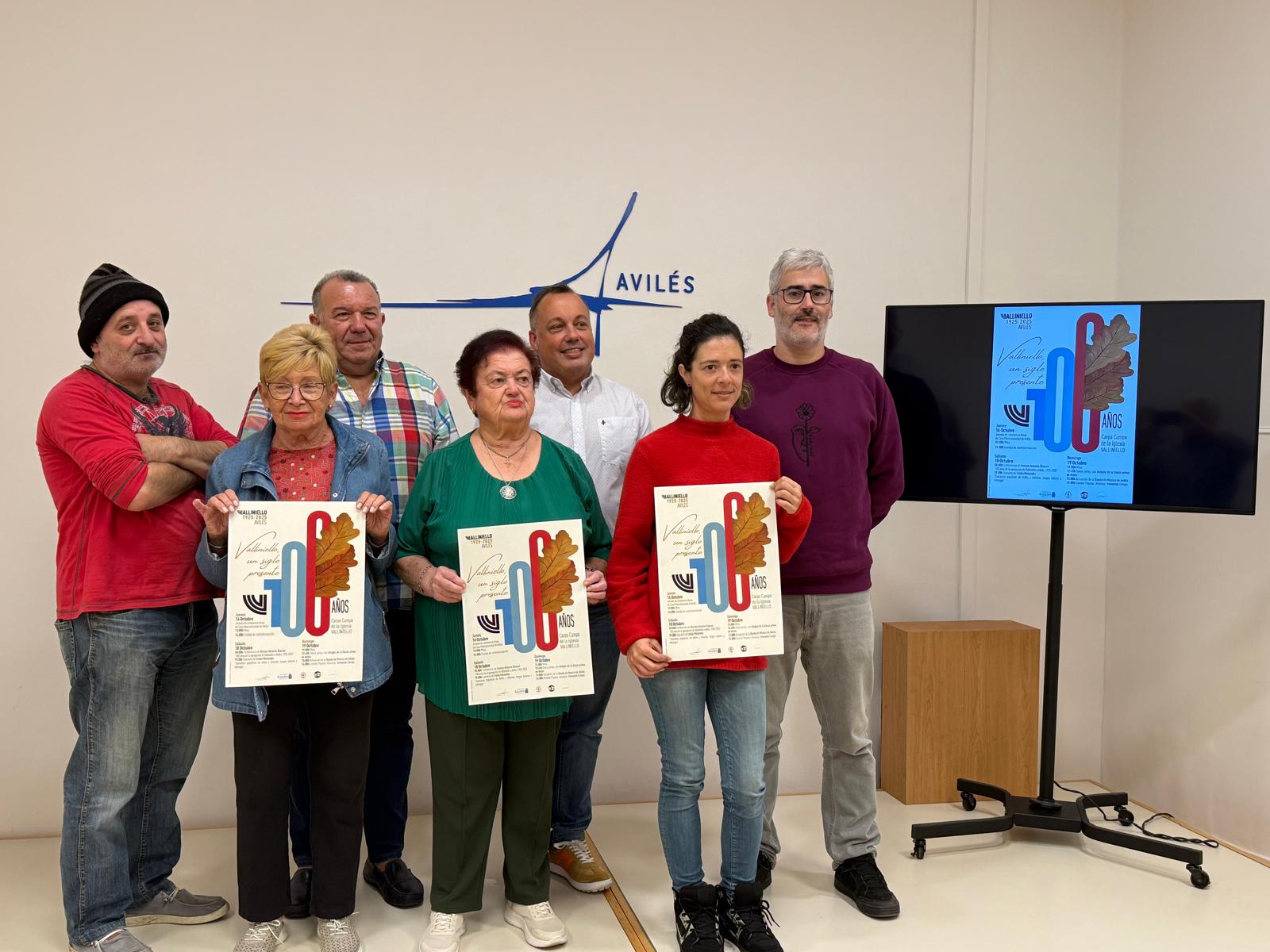 Valliniello cumple un siglo formando parte de Avilés, y lo celebra por todo lo alto
